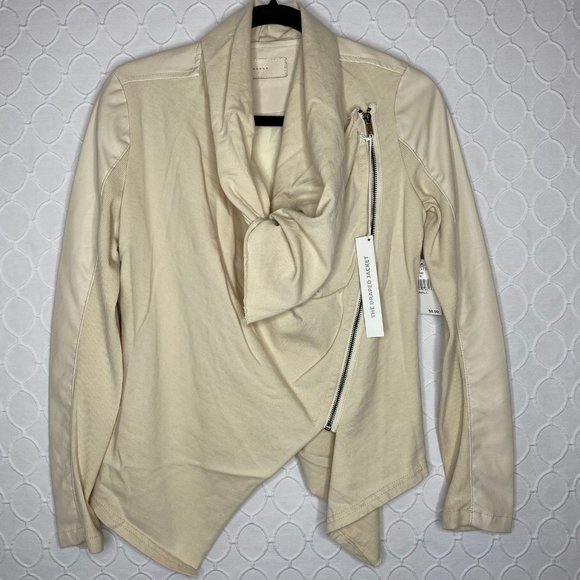 NWT Blank NYC Faux Leather Drape Moto Jacket - Picture 3 of 7